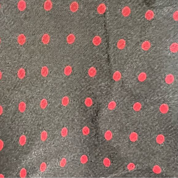 Loft 100% silk black with red polka dots A-line skirt size 10 B164 - Picture 2 of 4